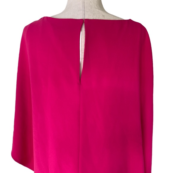 Trina Turk Adore Draped Cape Overlay Pink Popover Tunic Dress - S - Picture 9 of 16